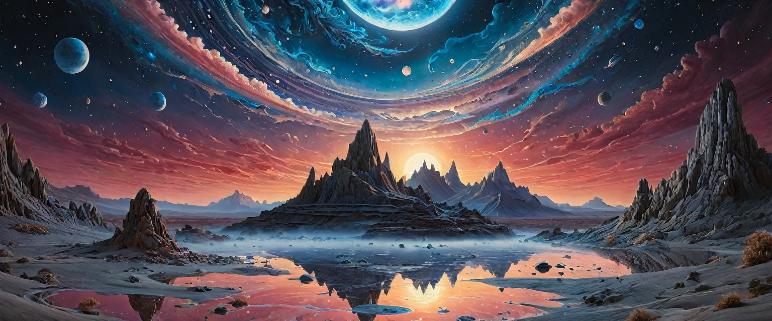 (best quality,4k,8k,highres,masterpiece:1.2),ultra-detailed,(realistic,photorealistic,photo-realistic:1.37), digital art by IrinaKapi, surrealism, desert stars of time, splash, futuristic, patterns, floating objects, Yuumei, Robert Bissell, Christopher Balaskas, Keith Mallett, Wassily Kandinsky, detailed acrylic painting, dreamlike atmosphere, intricate details, mesmerizing composition, ethereal beauty, mystical elements, whimsical landscapes, otherworldly creatures, intricate brushwork, surreal landscapes, fantastical imagery