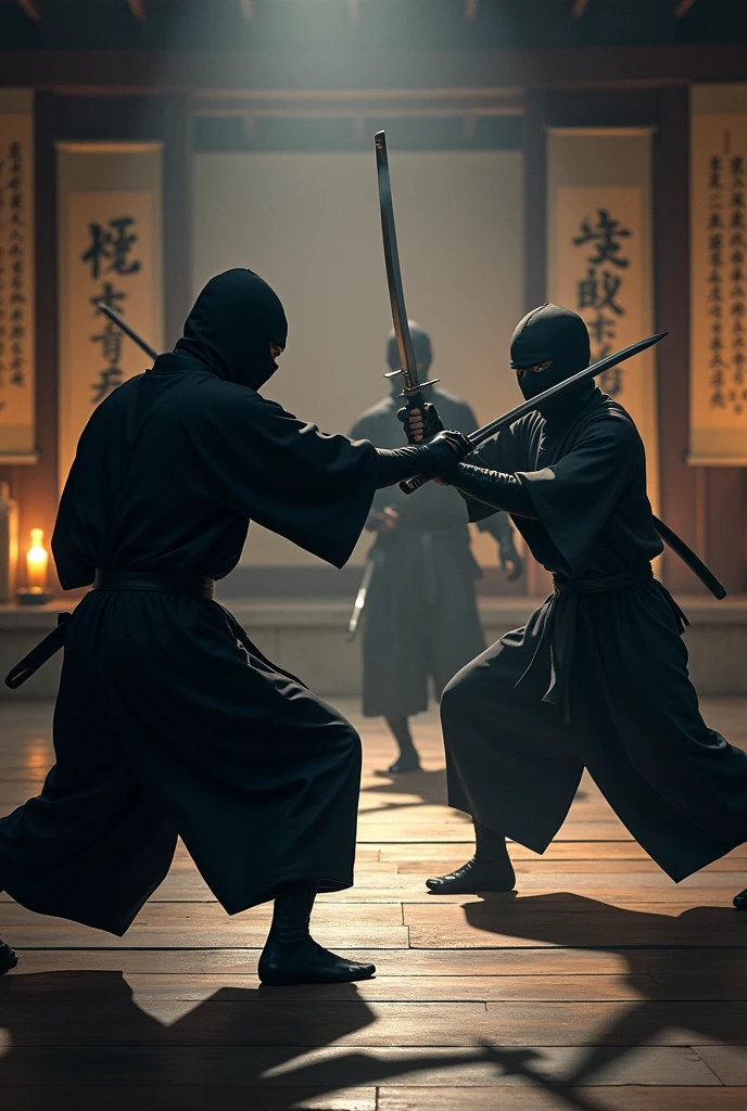 Japanese ninjas training with other ninjas