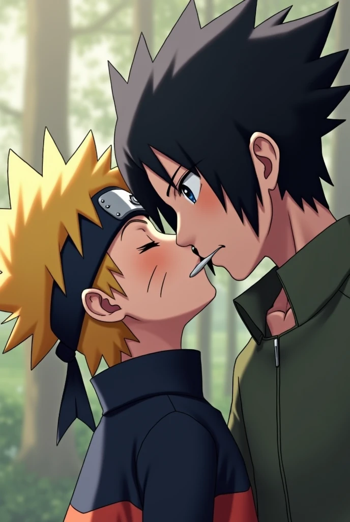 Naruto cumming in Sasuke's mouth
