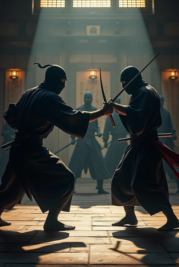 Japanese ninjas training with other ninjas