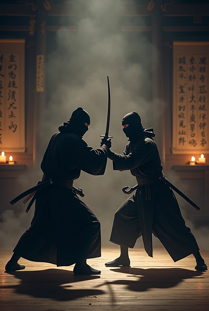 Japanese ninjas training with other ninjas