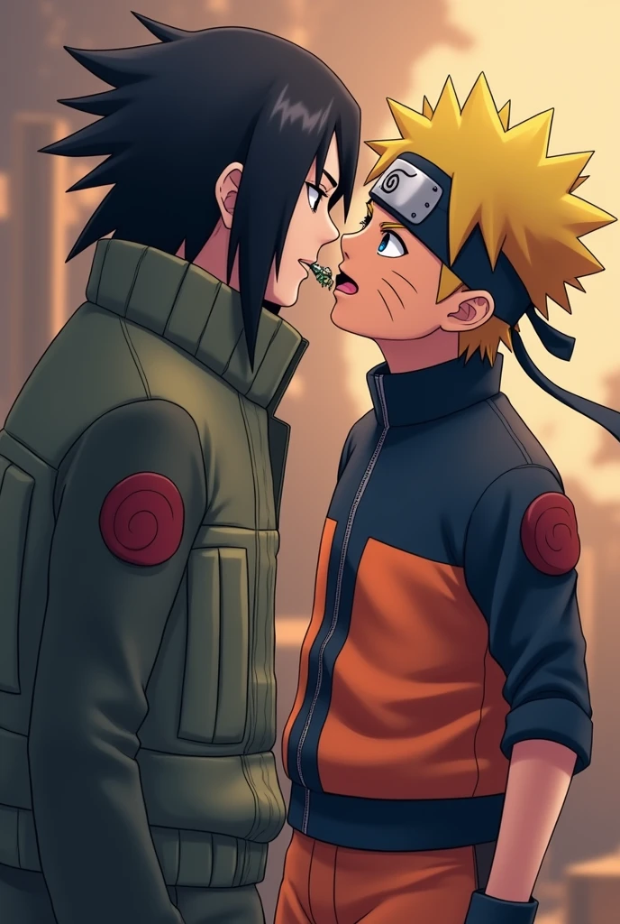 Naruto with dick in Sasuke&#39;s mouth 