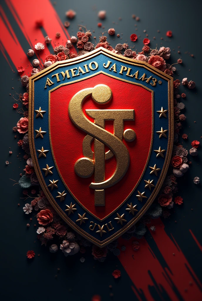 Football shield with the name ATLETICO JUNIORS
