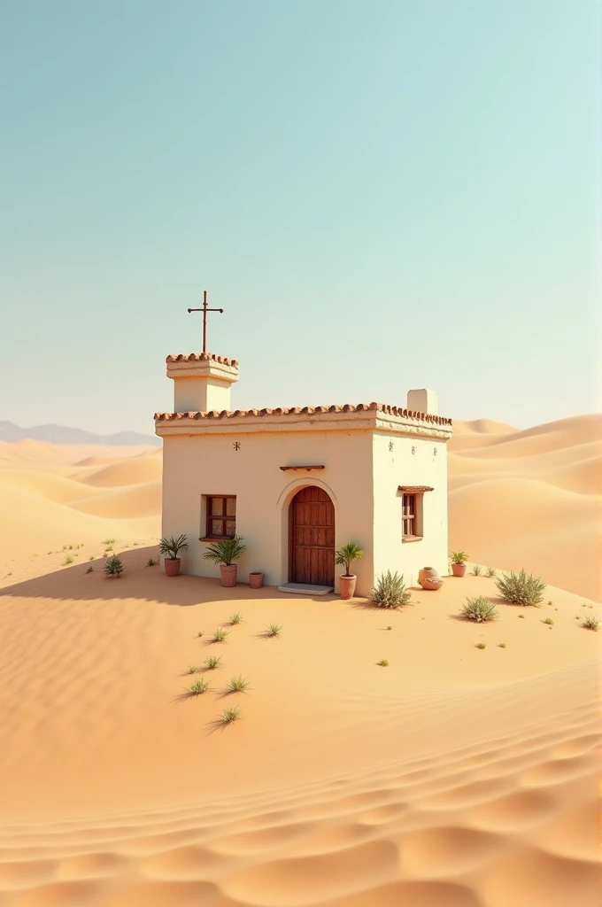 A little house in the desert of Saudi Arabia