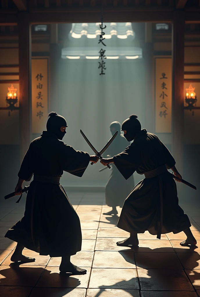 Japanese ninjas training with other ninjas