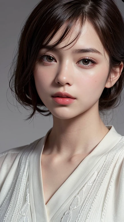 Highest quality, figure, Very detailed, In detail, High resolution, 8k wallpaper, Perfect dynamic composition, Beautiful attention to detail, Women&#39;s Fashion Summer,Medium Hair,small ,Natural color lip, Bold sexy pose,smile,Harajuku、1 girl、cute、sexy shot looking at camera, Large Breasts, The body is slim