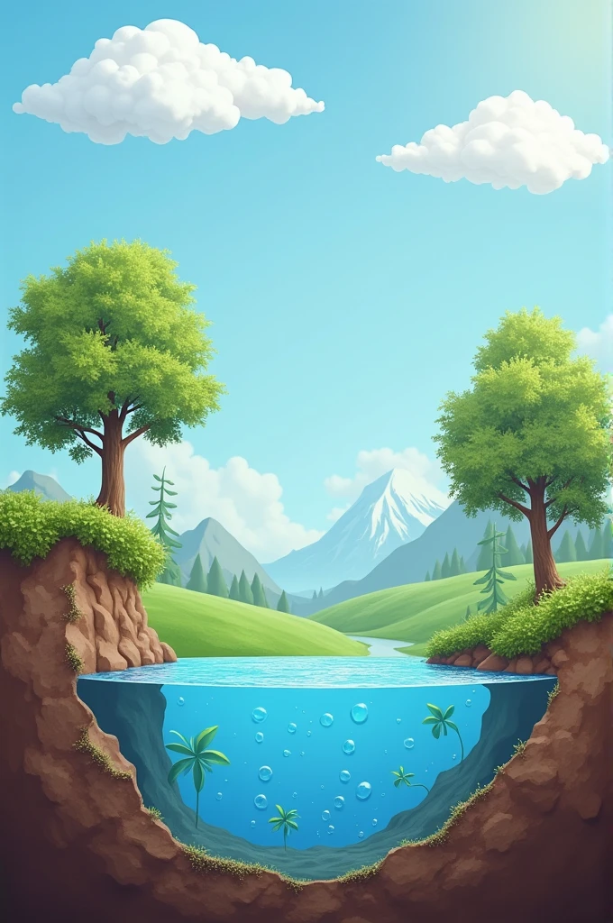 Hydrological cycle including groundwater