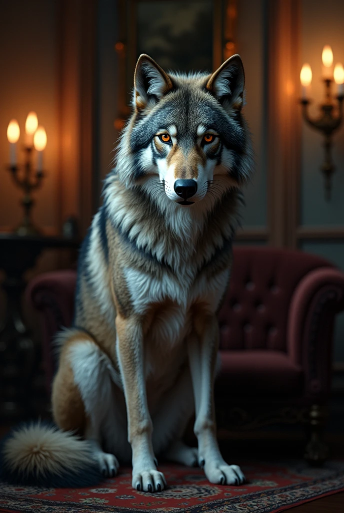 Victorian themed wolf
