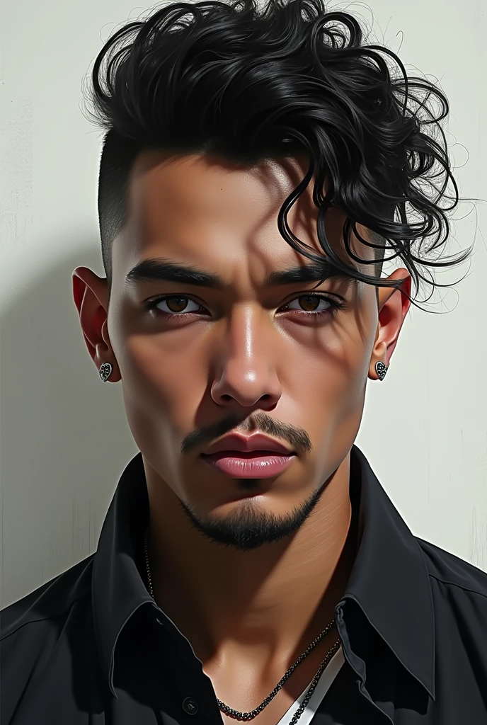 Draw the singer Maluma without hair (Maluma reggaeton singer)