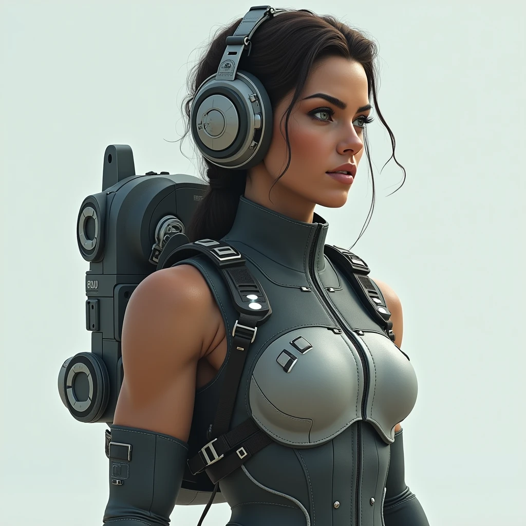 masterpiece,Ultra-realistic,High definition photos,8k,Female pilot of the future,Harness,muscle