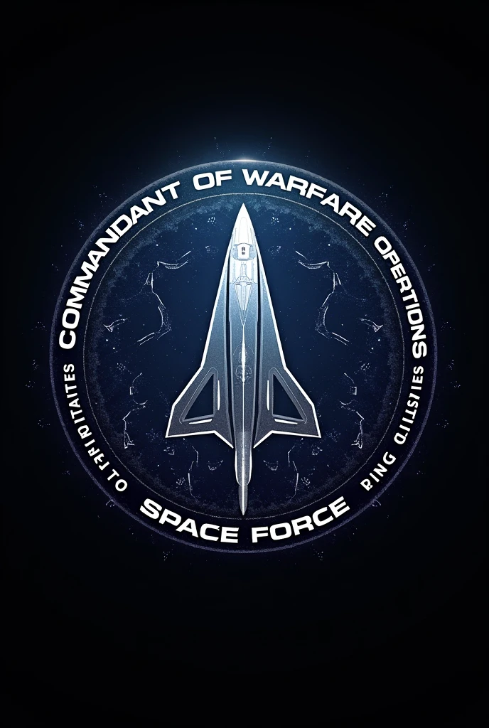 I need a stamp of approval logo, it should be space related, have Commandant of Warfare Operations in English text and United States Space Force. It will be a round logo.