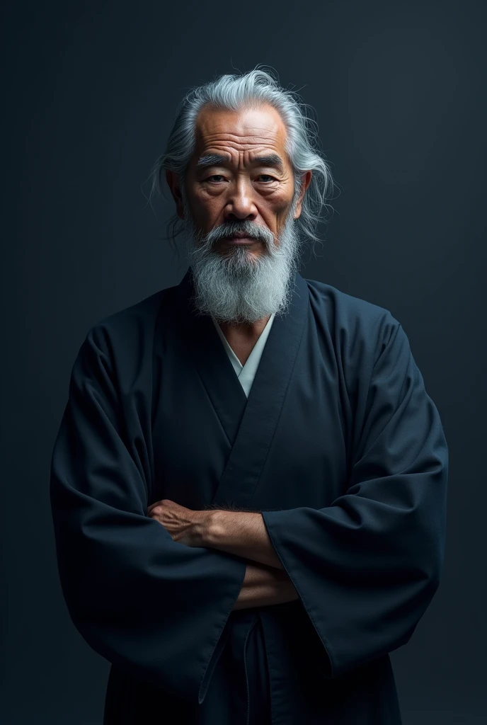 Using black and white colors for the photo Blue and black palette for the background of the photo Create a wise man photo Use the Japanese definition for sensei Use the digital marketing definition for dark:
Aged between 45 and 50 years old Japanese definition of sensei Digital marketing definition of salesperson without appearing