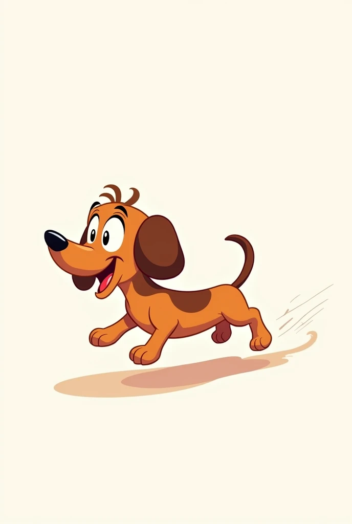Running Daschund Dog Spritesheet, Profile, style cartoon