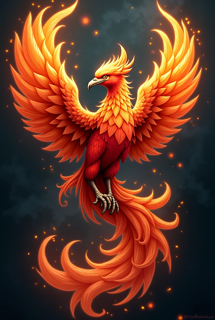 Phoenix bird tattoo