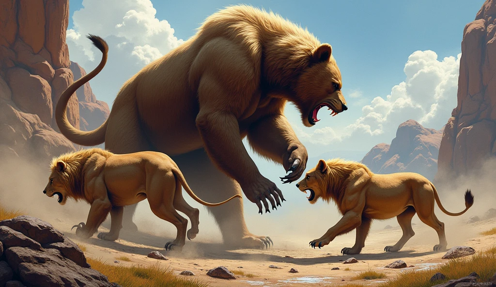 Bear V's one lions