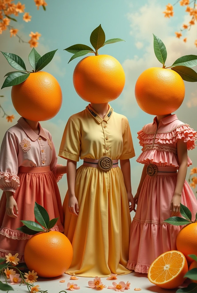 Oranges in women's clothing