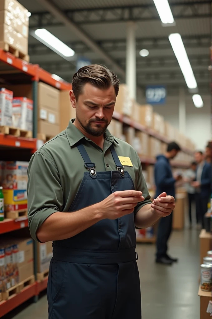 Leonardo Dicaprio working at Costco