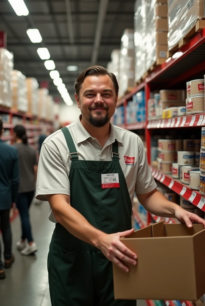 Leonardo Dicaprio working at Costco
