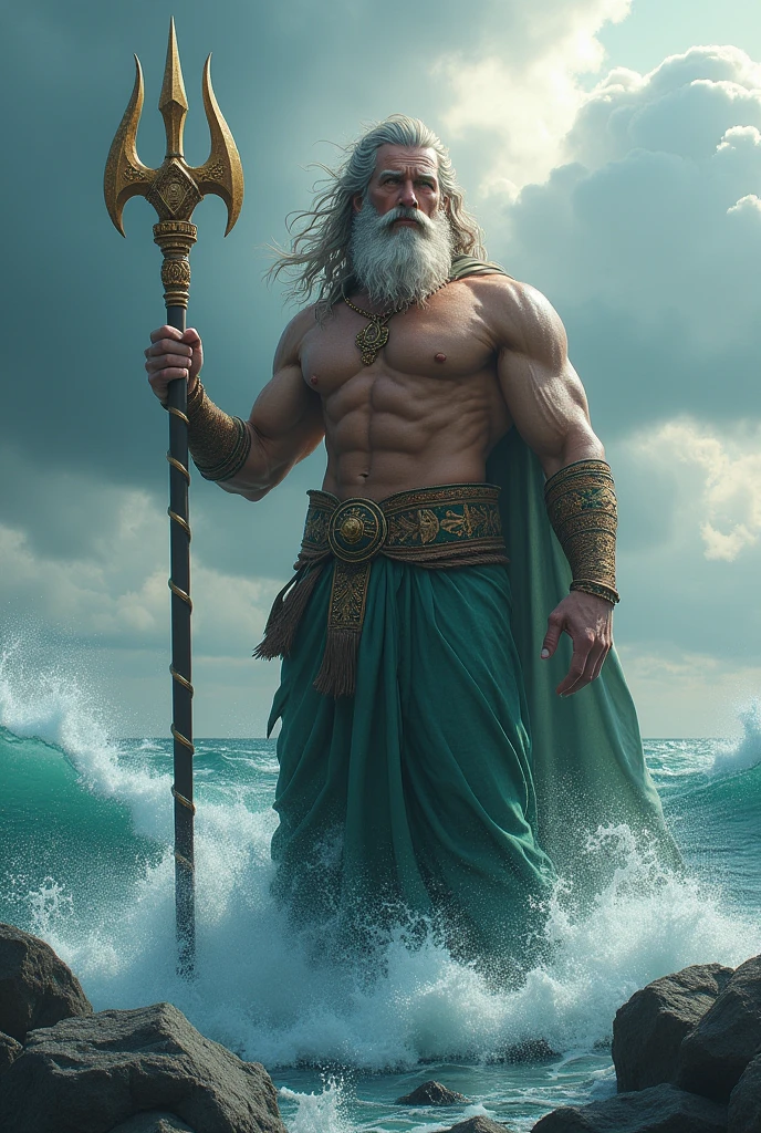 Poseidon with trident