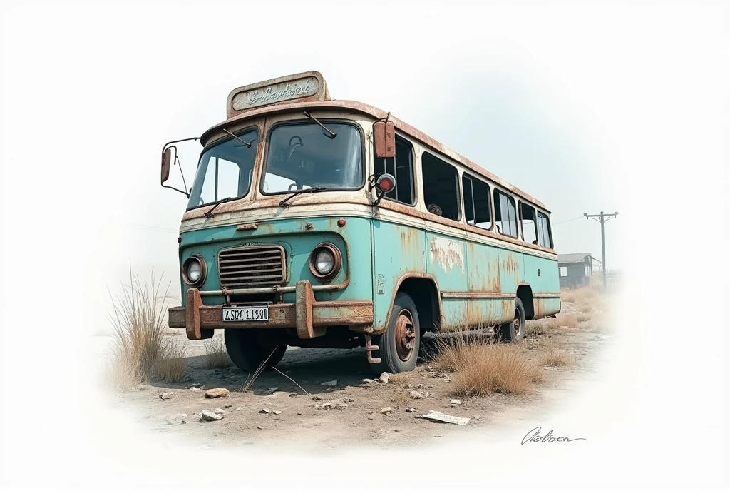 (Best Quality,4k,8k,High resolution, masterpiece:1.2),ultra detailed, sharp focus,(realist,photorealist,fotorrealista:1.37),extremely fine details, intricate details,vivid colors,intense colours,Deep contrast,cinematic depth of field,cinematographic composition,cinematic camera angle(Photo of rusty abandoned bus:1.5, scenario centered on abandoned industrial machinery.), abandoned coal mine landscape, machine placed, ((Trolleybus in ruins, 放置されたHeavy equipment, industrial waste)), quiet, , minimalist, industrial environment, Heavy equipment, spiderweb, dusty, Disturbing silence, crumbling walls, oxide, overgrown vegetation, Remnants of past activities, dark space, Broken window, colores quiets, mysterious atmosphere