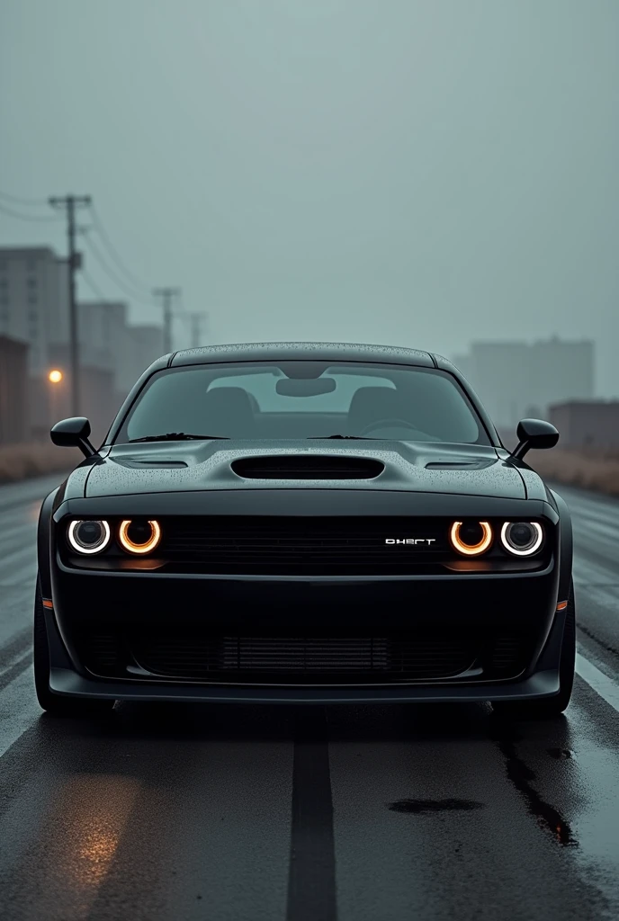 Dodge challenger srt hellcat v8 negro mate