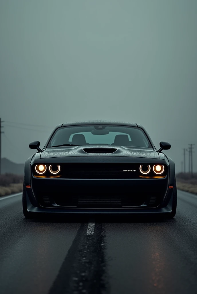 Dodge challenger srt hellcat v8 negro mate
