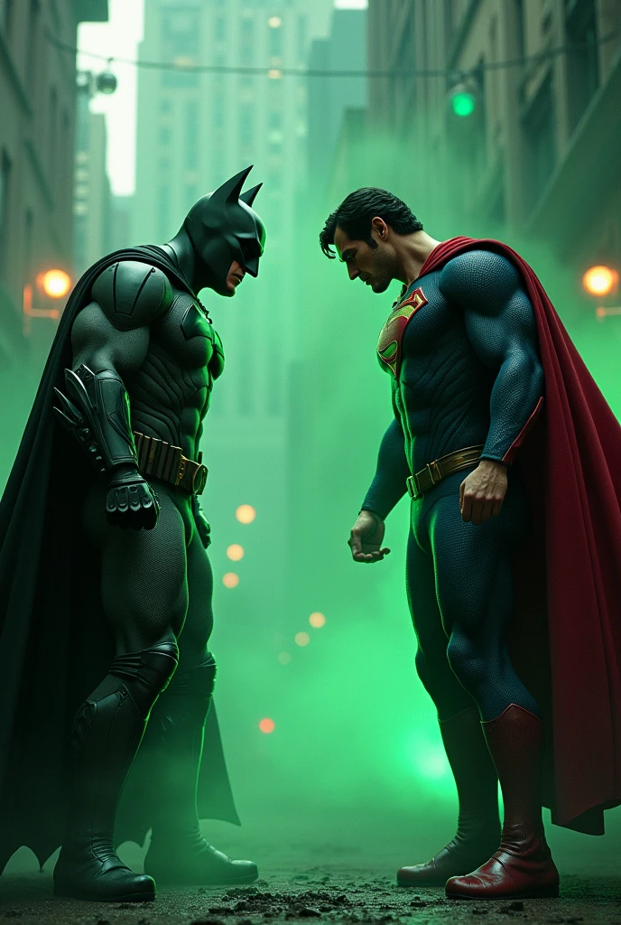 Batman defeating Superman with kryptonite in one night in Gotham