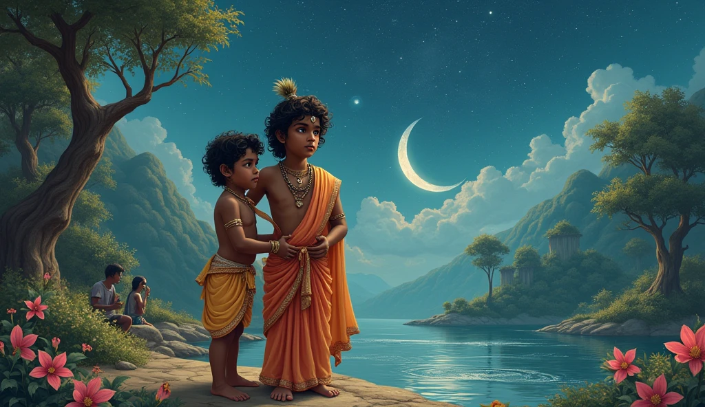 Shree Krishna & his father 