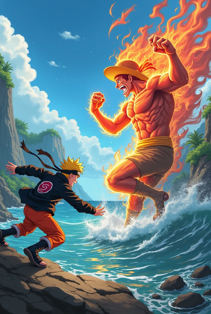 Naruto byron vs luffy gear5