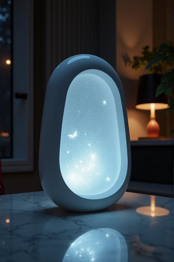 A lamp with holographic function made with infinite mirror