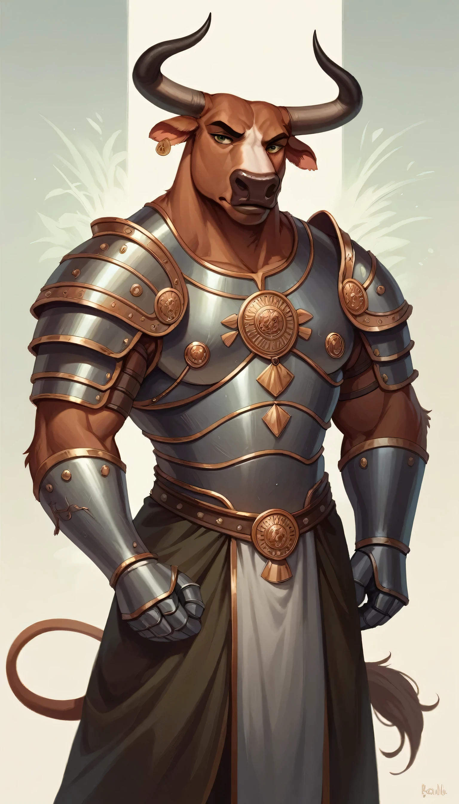 (Ancient Bovine Armor)sexy bovine boss, Furry, Bull folk, Ancient Artiodactyla Armor