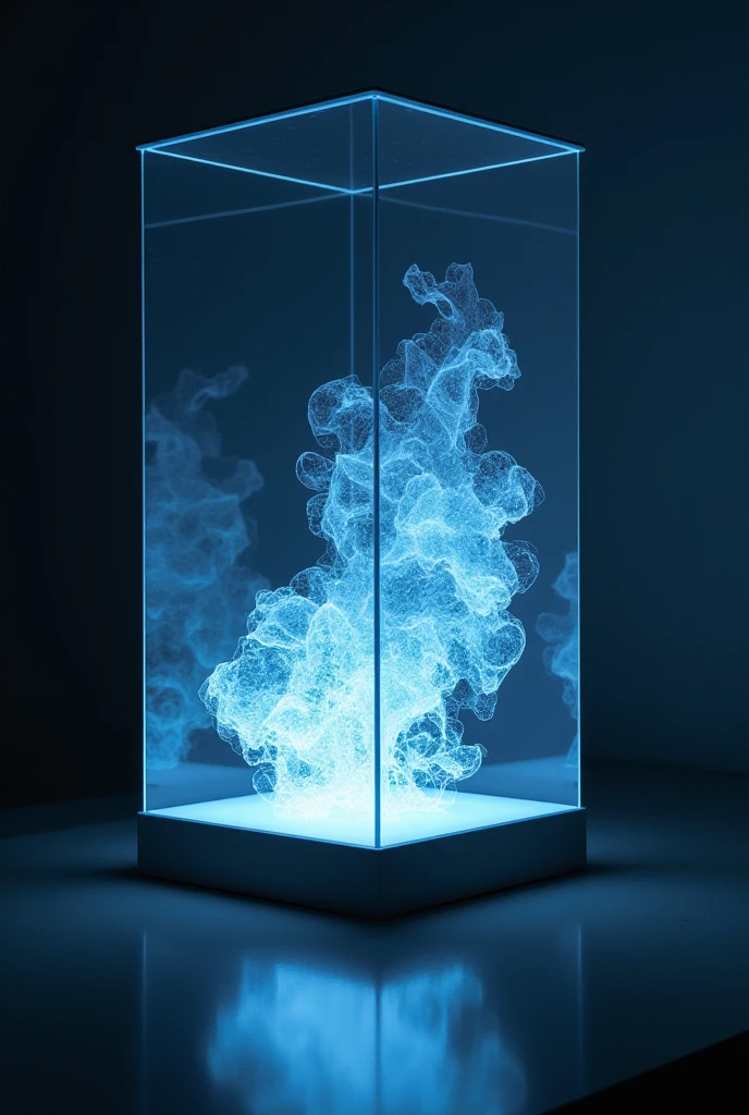 A lamp which is able to make holograms made with infinite mirror
