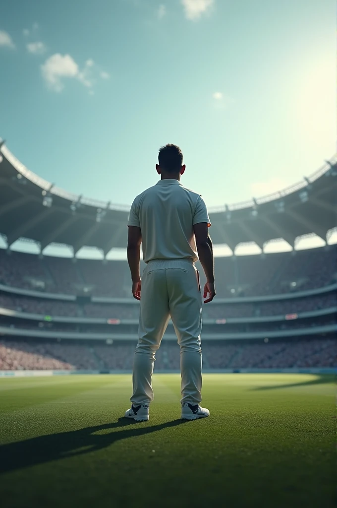 Indian cricketer virat kohli is alone in the stadium and all croud is shouting