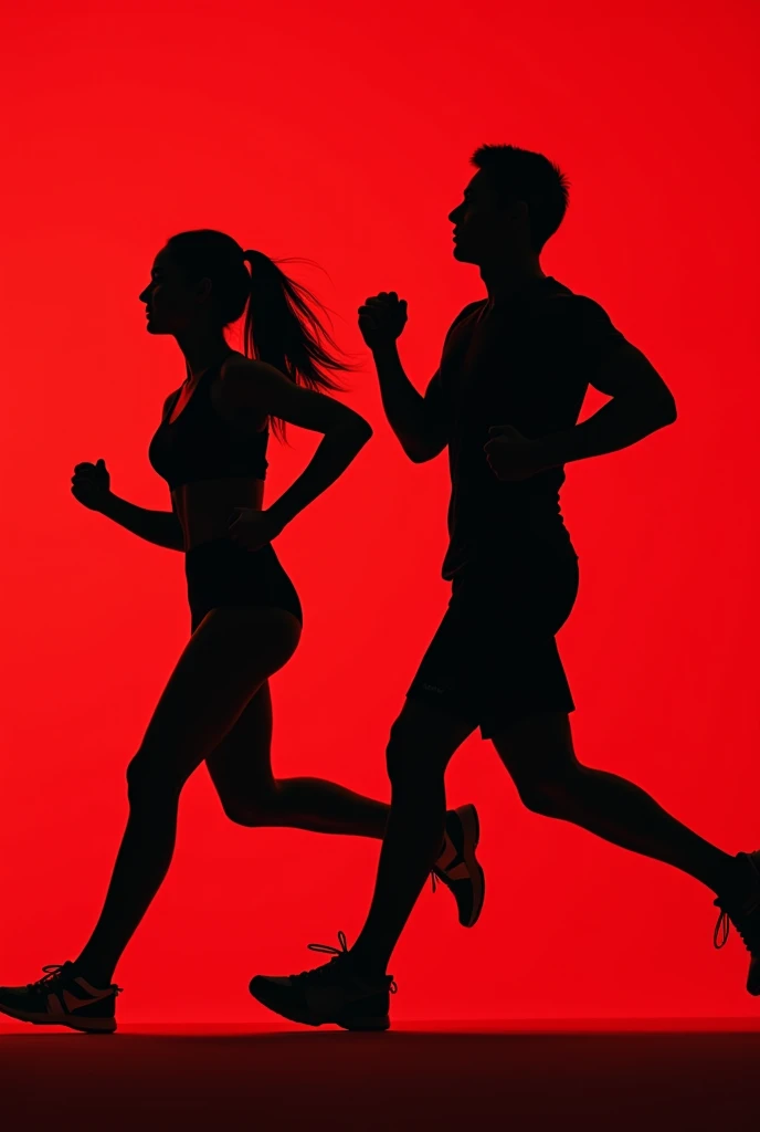 Cereal box with the silhouette of a woman and a man running, red and black, that has the name Power Loops