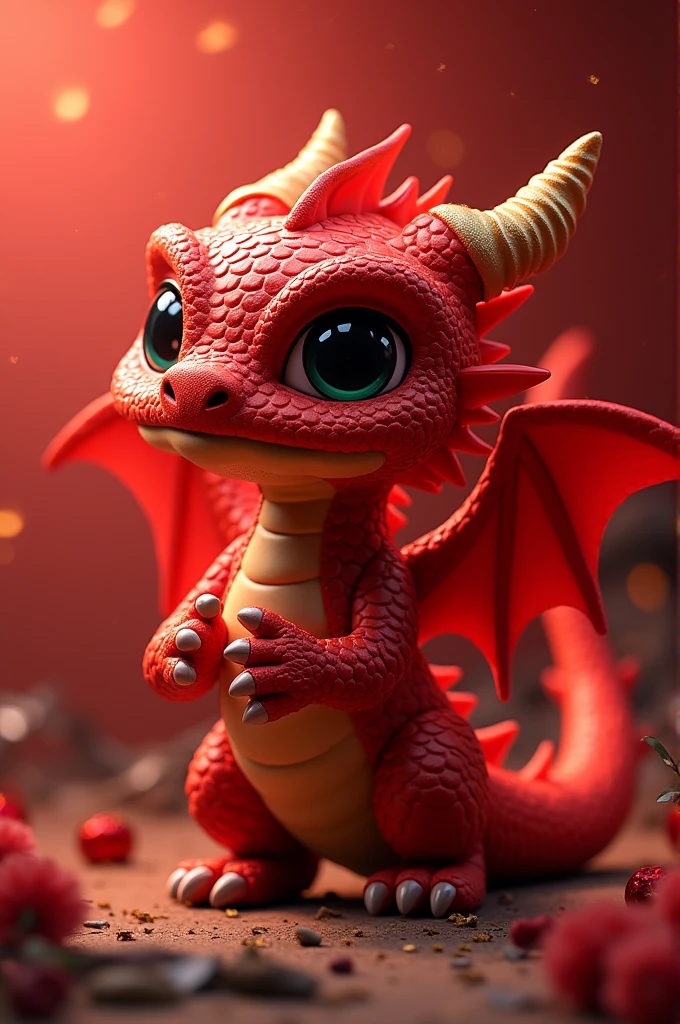 Create a birthday anniversary card with Lucky (little red dragon)from MSI and 4060 TI video card