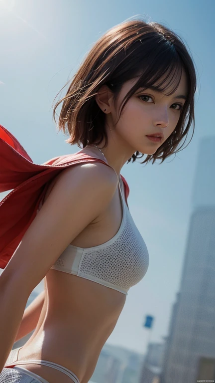 Highest quality, figure, Very detailed, In detail, High resolution, 8k wallpaper, Perfect dynamic composition, Beautiful attention to detail, Women&#39;s Fashion Summer,Medium Hair,small ,Natural color lip, Bold sexy pose,smile,Harajuku、1 girl、cute、sexy shot looking at camera, Large Breasts, The body is slim