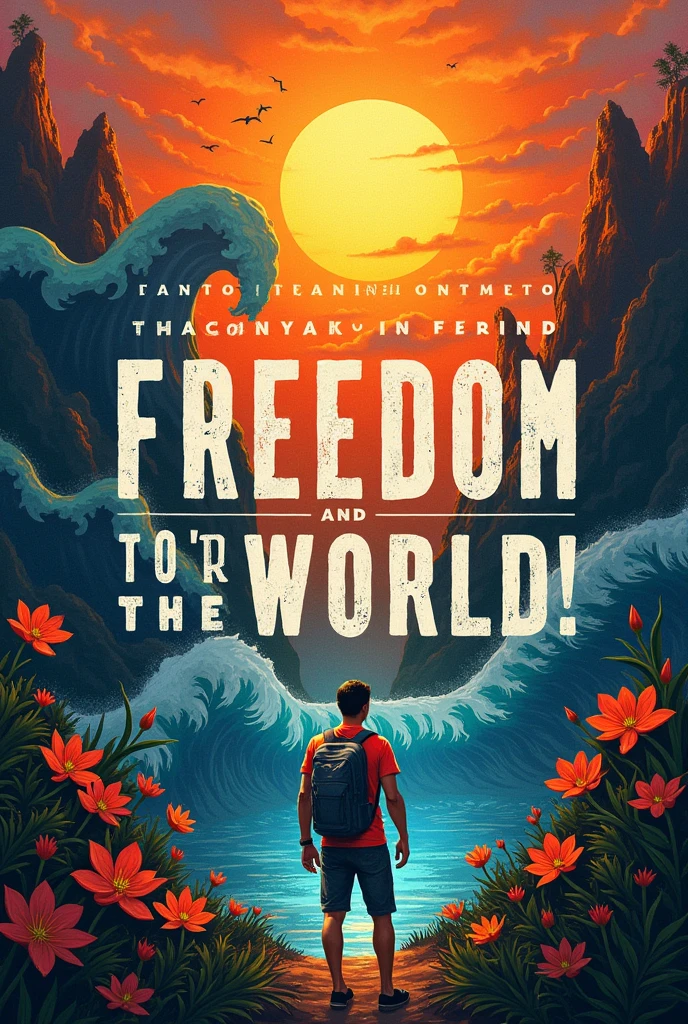 A Filipino slogan A word One World One freedom