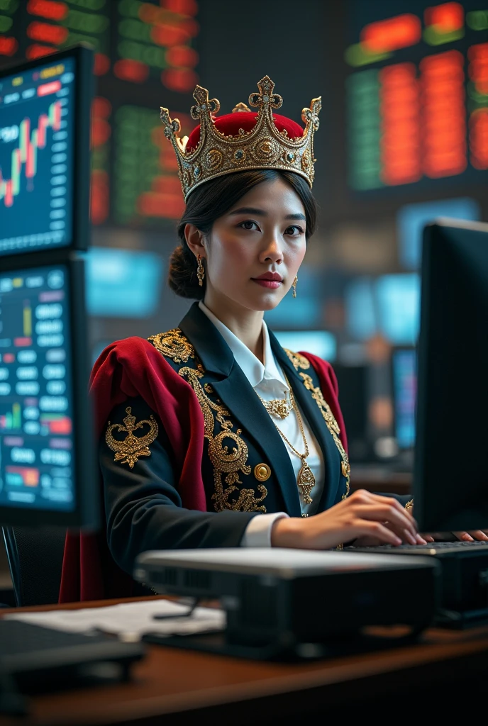 A person with crown trading stocks