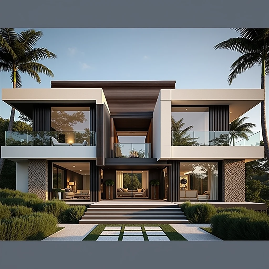 RAW photo,Masterpiece, high quality, best quality, authentic, super detail, exterior, one villa style modern on the mountainside , (Modern minimalist lines:1.2),(white wall:1.1), railing glass, glass windows,trees, grass, ((sunset)), sky, vivid colour, (high detailed :1.2), 8k uhd, dslr, soft lighting, high quality, film grain, Fujifilm XT3Negative promt: (normal quality), (low quality), (worst quality), paintings, sketches,lowres, text, cropped, worst quality, low quality, normal quality, signature, watermark, username, blurry,skech,logo,blurry, drawing, sketch, poor quality, ugly, low resolution, saturated, high contrast, oversharpened,low quality, bad anatomy, worst quality,deformed, disfigured, cropped, jpeg artifacts, error, mutation,noise,UnrealisticDream