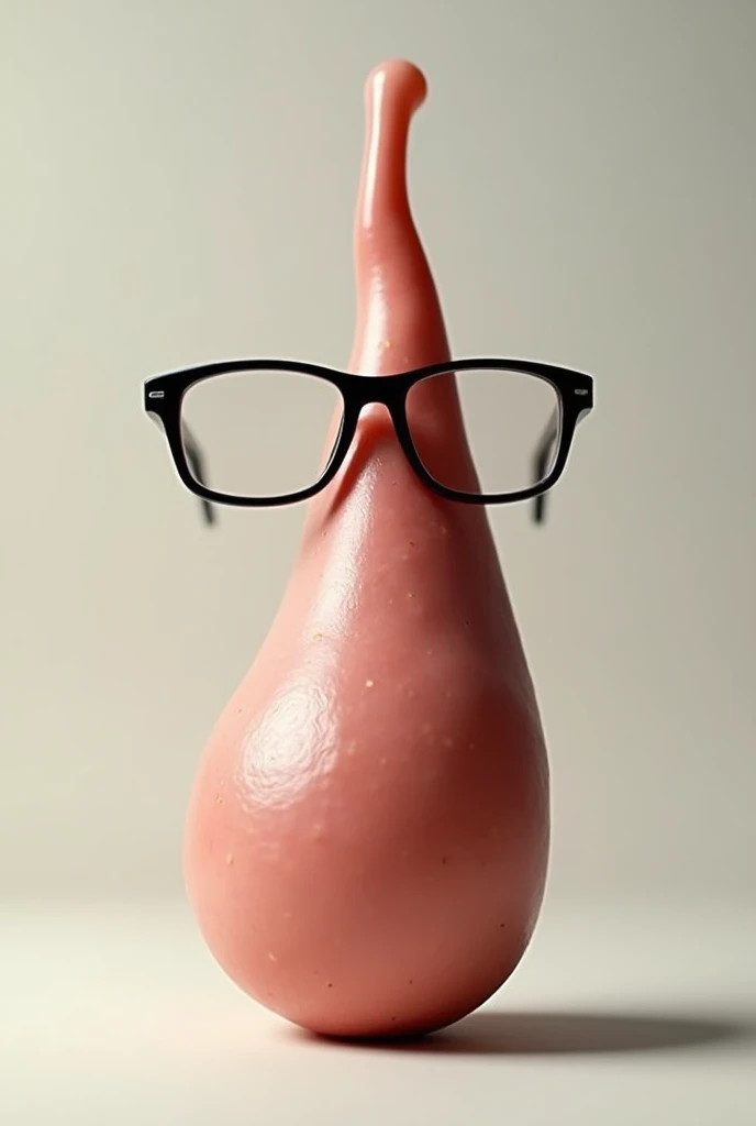 Masculine reproductive organ with glasses