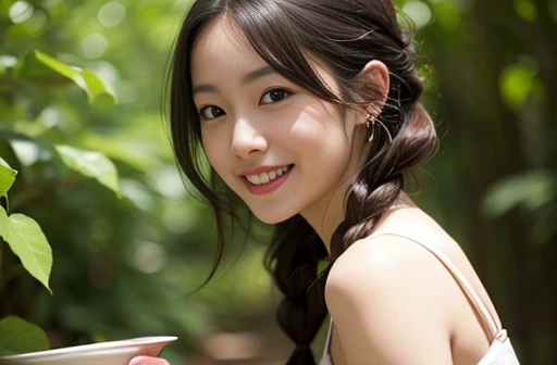 (8k、RAW Photos、Highest quality、masterpiece:1.2)、(Realistic、Photorealistic:1.37)、Ultra-detailed、Ultra-high resolution、1 girl、Seeing the viewer、Beautifully detailed face、Laughter、narrow、(Narrow waist) :1.3)、Beautifully detailed skin、Skin Texture、Floating Hair、Professional Lighting、Human whole body、shortcut、Braided Hairstyles、Bob Hair、E Cup、Smile、、Red ribbon、Baby Face、Childish smile、Sappin&#39;、Moisturizing lips、Light pink lip braid hairstyle、Lacy white underwear、Micro size underwear、Umbilical cord prolapse、Gym、筋力During training、Have dumbbells、Poses that accentuate the chest、During training、G-cup breasts