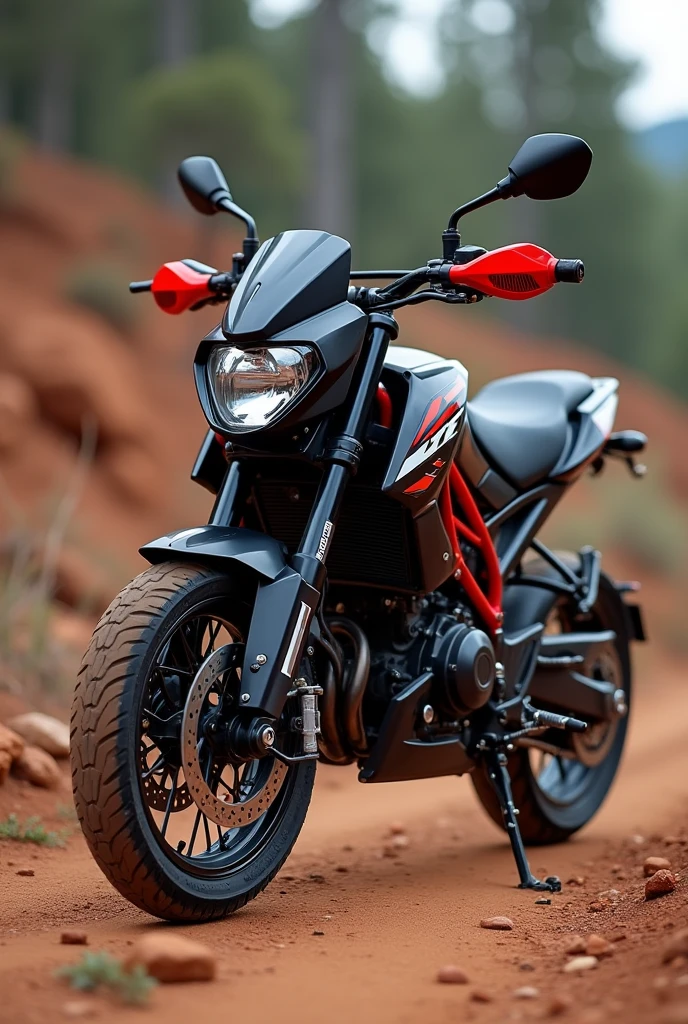 Moto Ax 100 black tank and red covers