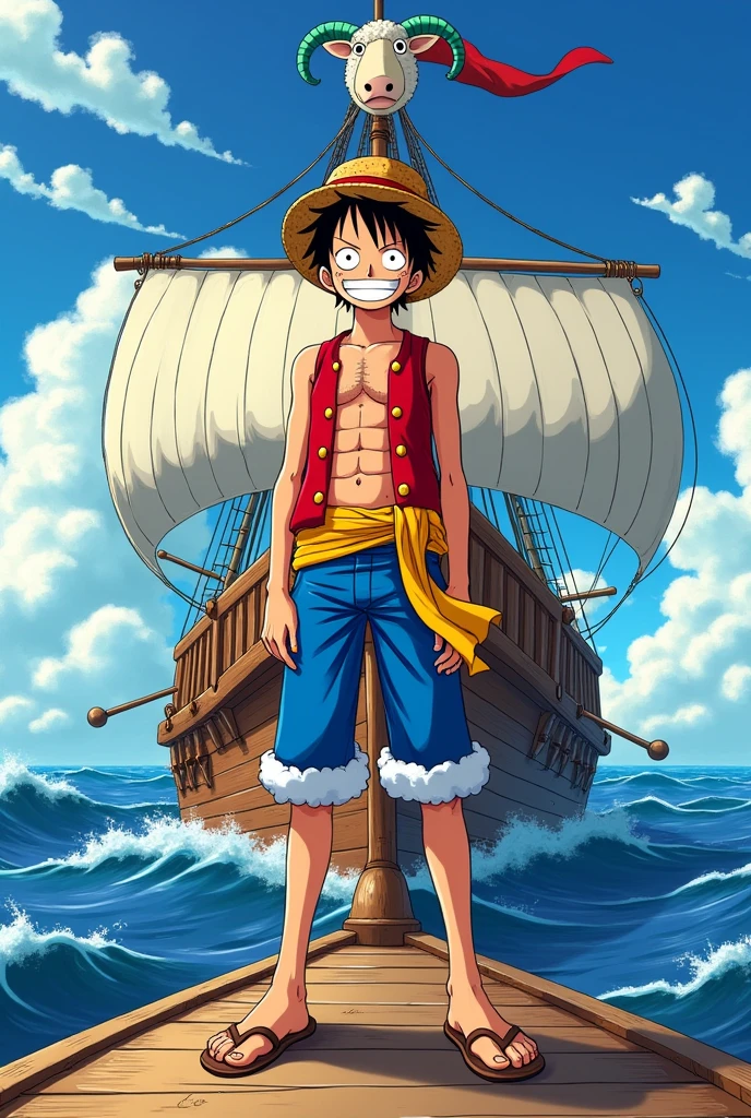 Luffy con el going merry go