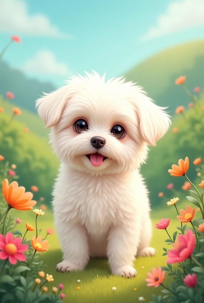 Make me a background of a dog called Bobi and that is a small Maltese