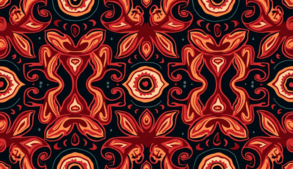  Red samoan Tribal pattern