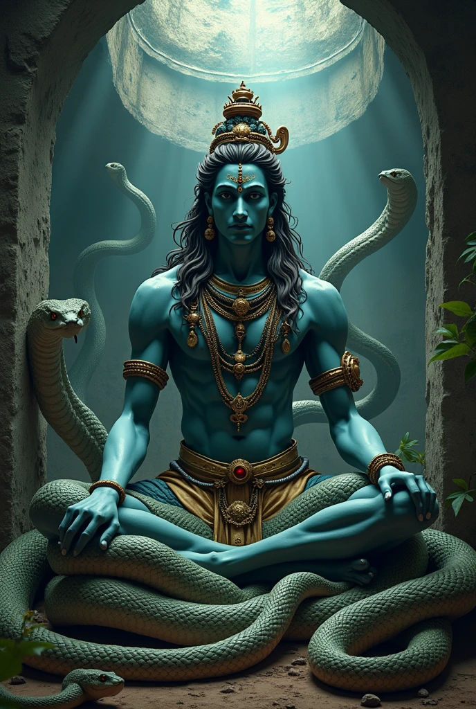mahadev is inside the snake farm 