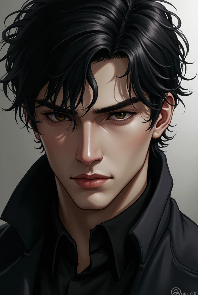 black haired man