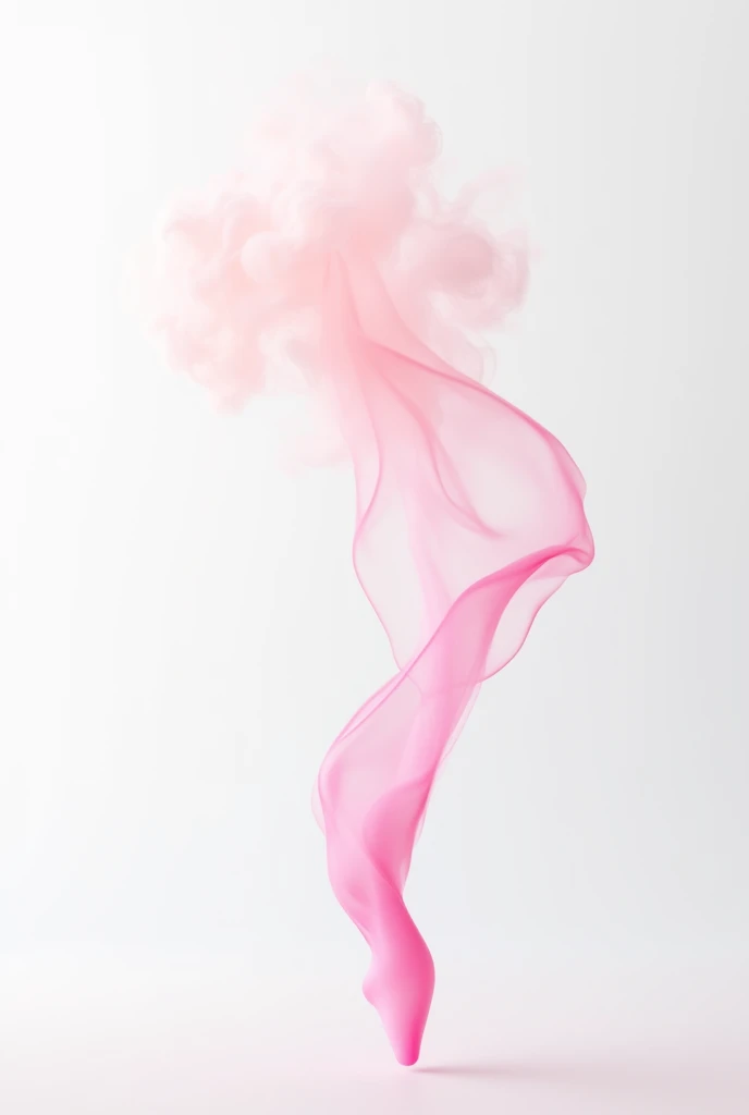 White background with two smokes, one coming out from above and the other from below, one pink and the other pink 