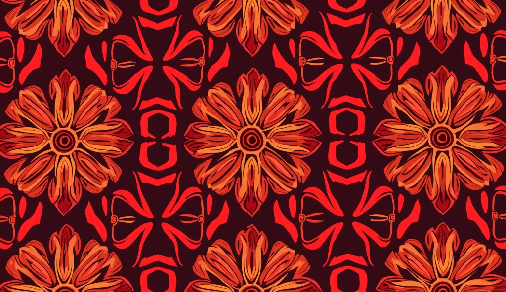  Red samoan pattern