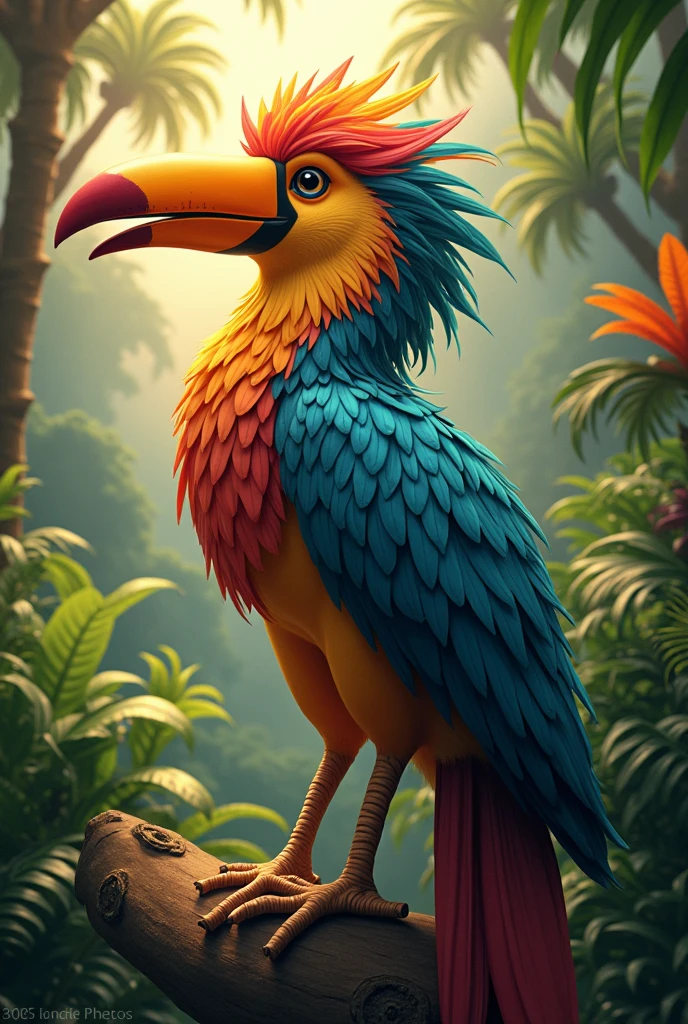 Make me a toucan with a human body called Darien